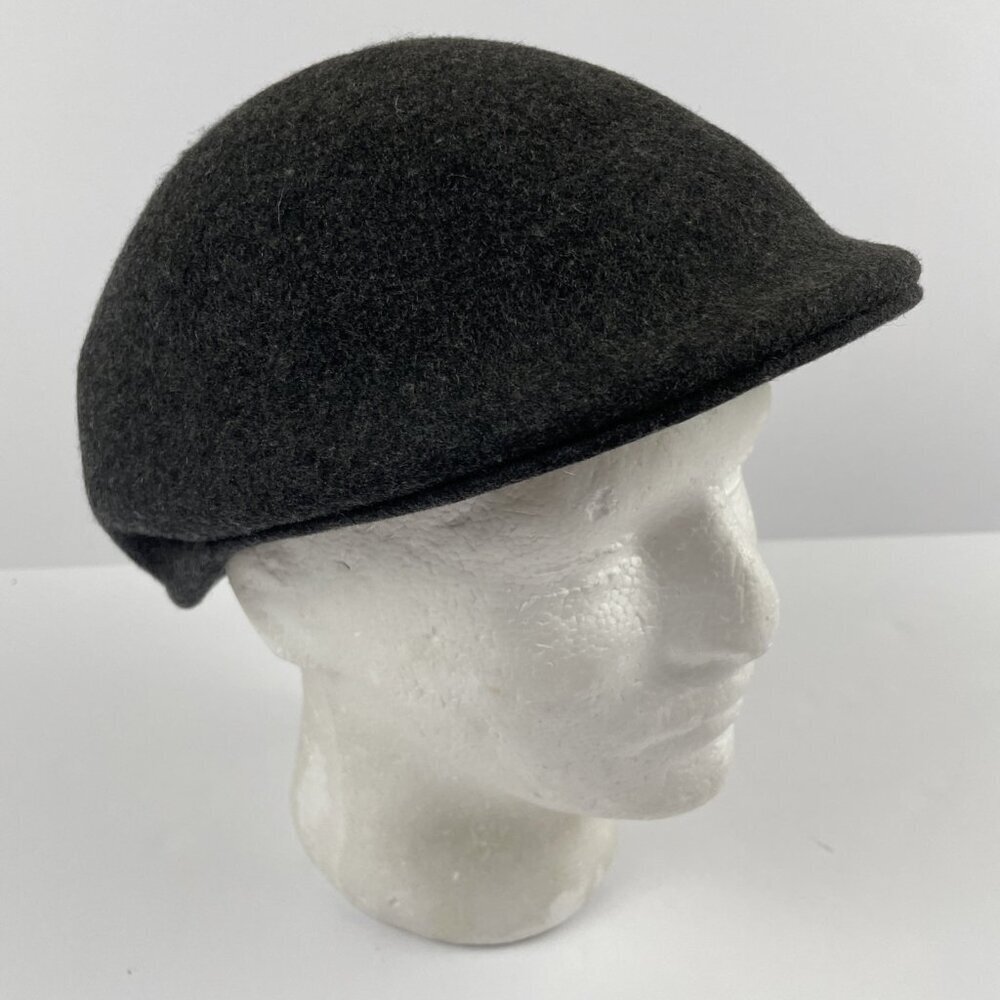Country Gentleman Wool Cap Hat Black Large Flat Cap Newsboy Style Classic